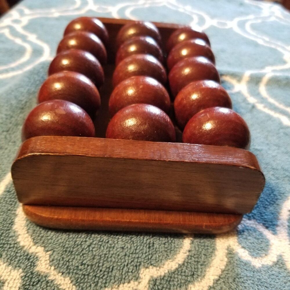 Vintage Wooden 15-Ball Roller Massager ~ Foot/Body Portable Therapy - Picture 5 of 10
